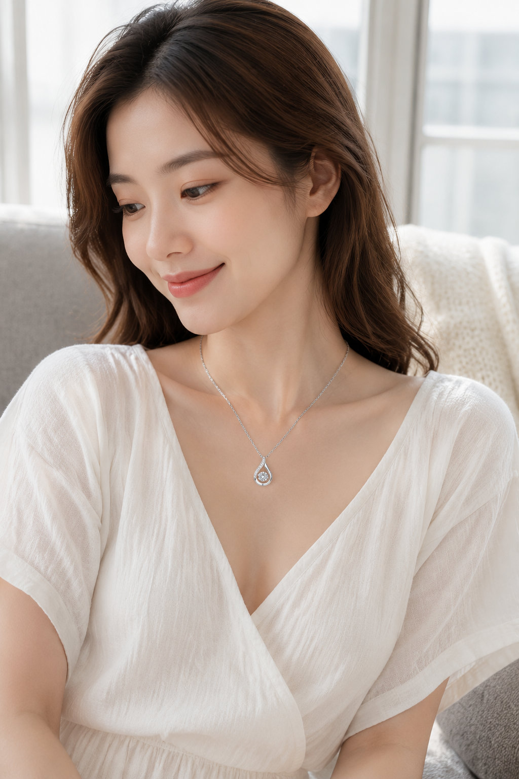 Waterdrop Moissanite Necklace