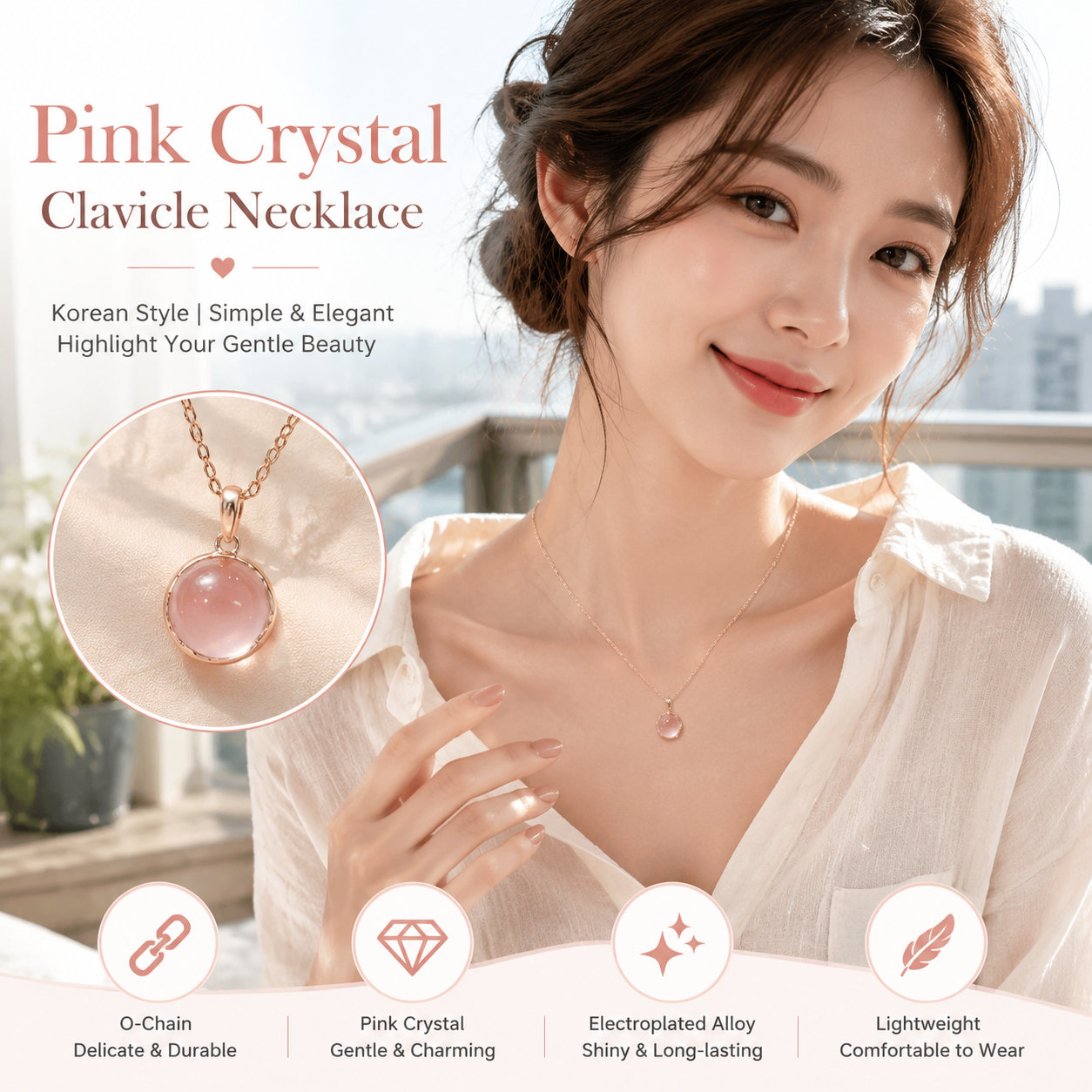 Korean Style Crystal Necklace