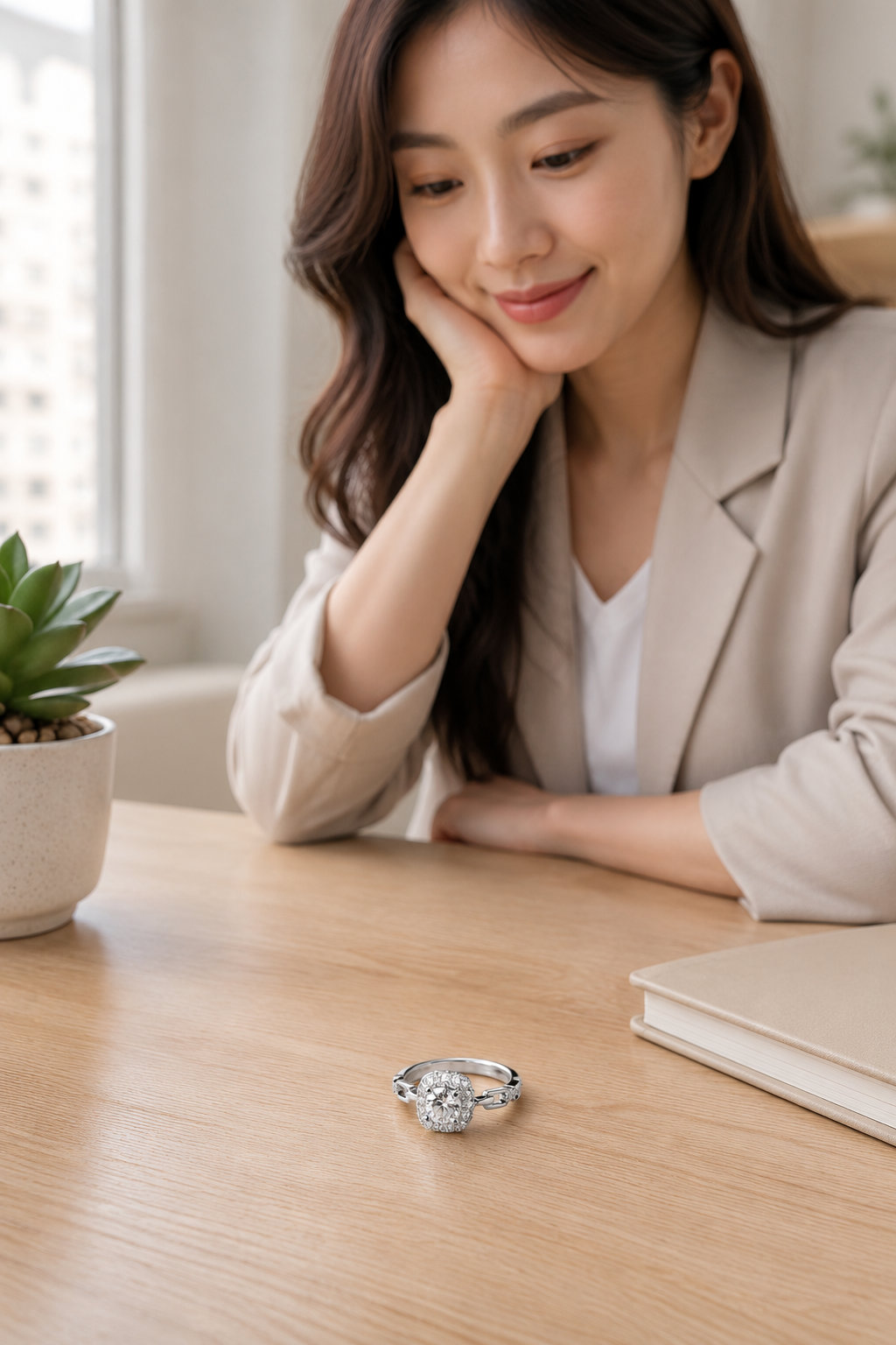 Women's Adjustable Silver Ring