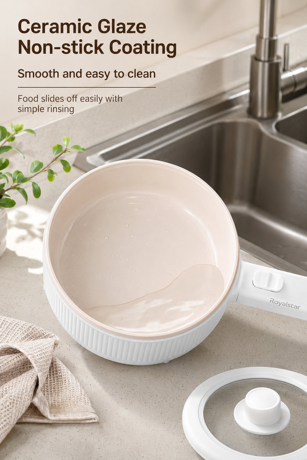 Multifunctional Electric Cooking Pot with Steamer