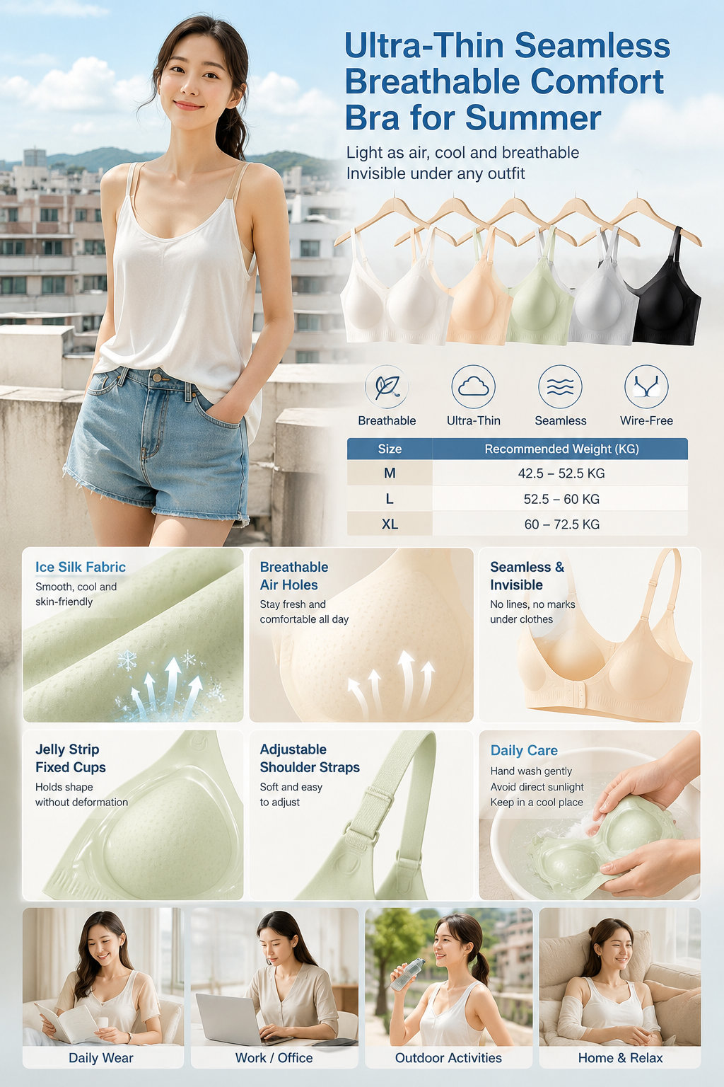 Ultra-Thin Liquid Cloud Gel Bra