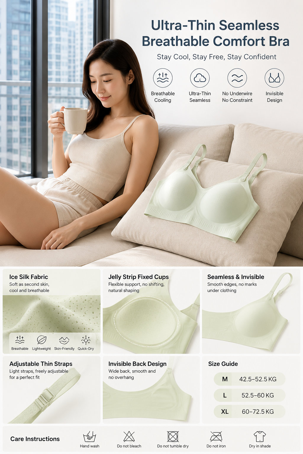 Ultra-Thin Liquid Cloud Gel Bra