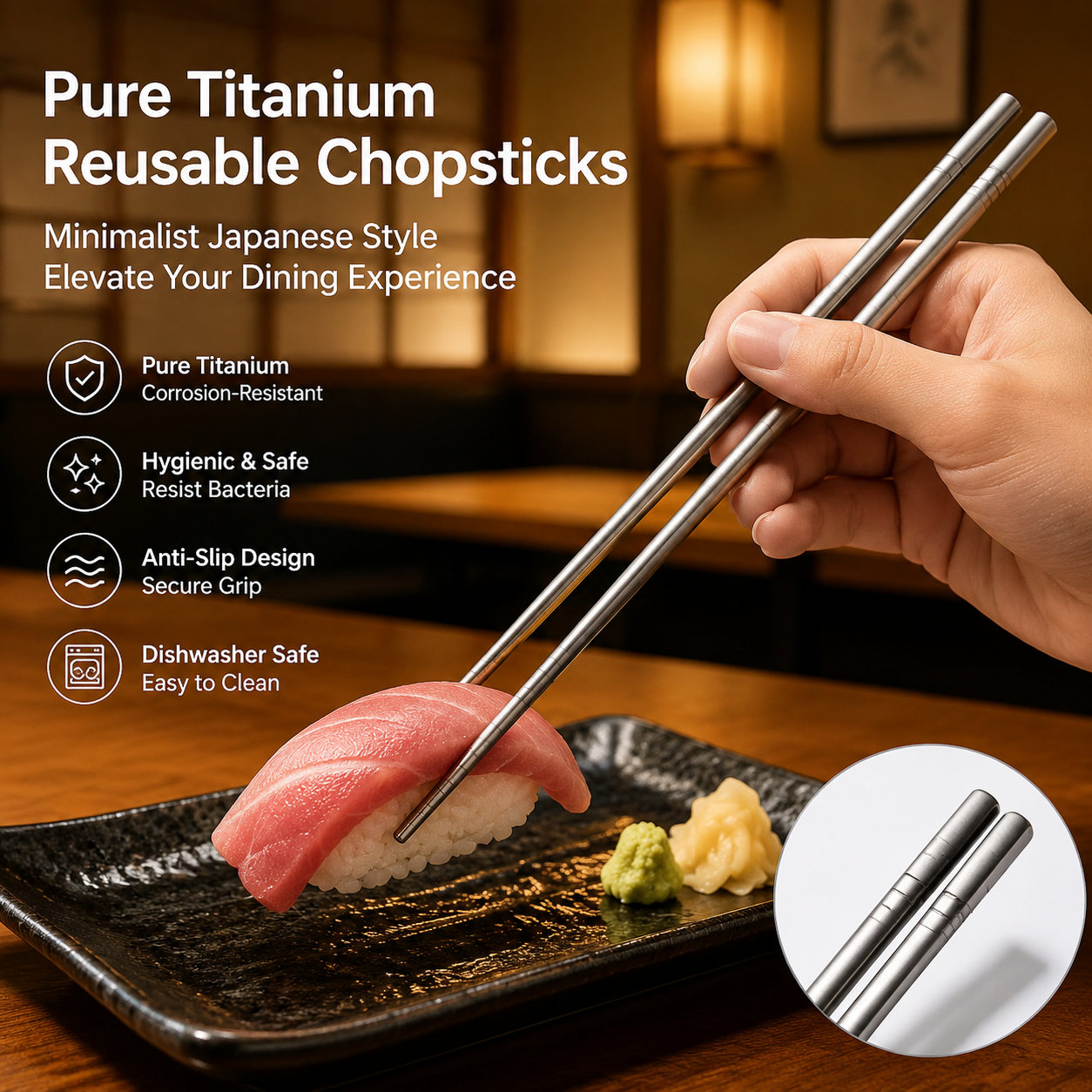 Pollada Titanium Chopsticks